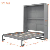 Queen Murphy Bed Grey