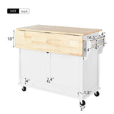 Island Kitchen Cart Concealed sliding barn door