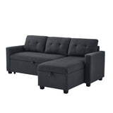 Pull Out Sectional Sofa with Storage Chaise