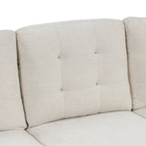 Modern U-Shaped Corner Sectional Sofa Upholstered Linen Fabric