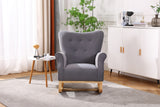 Grey Modern Rocking Chair Upholstered