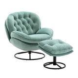 Accent chair  TV Chair  Living room Chair  with Ottoman-TEAL