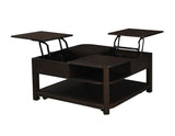 Flora 3 Piece Dark Brown Lift Top Coffee and End Table Set