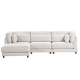 L shaped Sofa with Removable Ottomans