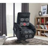 Electric Power Lift Recliner Chair with Massage and Heat for Elderly, 2 Side Pockets, Cup Holders, USB Charge Ports