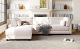 L shaped Sofa with Removable Ottomans