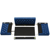 Blue Velvet Sofa with Jeweled buttons