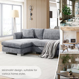 Modern Cloud Sectional Sofa,L-shaped Luxury Couch Set with 2 Free pillows