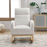 High Backrest Living Room Lounge Arm Rocking Chair with Two Side Pockets