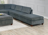 Grey Chenille Modular Sectional 8pc Couch Set