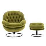 Accent chair  TV Chair  Living room Chair  with Ottoman-FRUIT GREEN