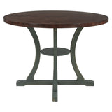 5-Piece Round Dining Table and 4 Fabric Chairs