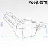 Power Lift Recliner Chair for Elderly, Massage and Lumbar Heating, Two Cup Holders and USB Charge Port