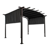 Grey 12 x 9 Ft Outdoor Pergola Patio Gazebo