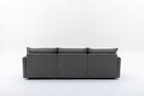 Modular Sectional Sofa,  3-Seater Sofa with Ottoman, Modern L-Shaped Sofa for Living Room Bedroom Apartment