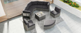 Patio Furniture Set Outdoor Furniture Daybed Rattan Sectional Furniture Set Patio Seating Group With Cushions and Center Table for Patio, Lawn, Backyard, Pool, Grey