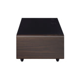 Brown Modern Smart Coffee Table with Built-in Fridge