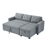 Pull Out Sectional Sofa with Storage Chaise