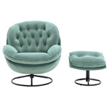 Accent chair  TV Chair  Living room Chair  with Ottoman-TEAL