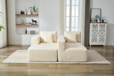 Beige Chenille Compressible Sofa