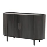 Curved Design Light Luxury Sideboard with Adjustable Shelves