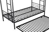 Metal Twin over Twin Bunk Bed with Trundle