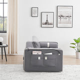 Pull Out Sleeper Sofa Couch, Gray