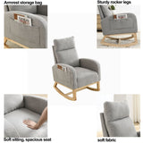 High Backrest Living Room Lounge Arm Rocking Chair