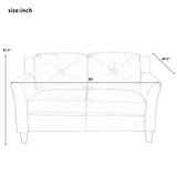 Button Tufted 3 Piece Chair Loveseat Sofa Set