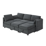 Grey Chenille Modular Sectional Sofa