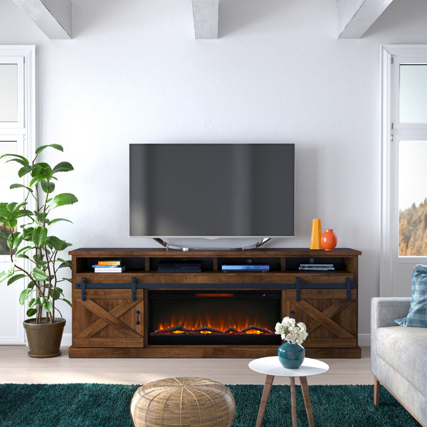 Tv Stand Electric Fireplace TV Stand for TVs up to 100 inches, Minimal Assembly