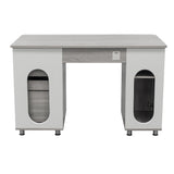 Grey Complete Workstation Computer Desk with Storage