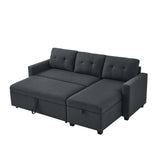 Pull Out Sectional Sofa with Storage Chaise