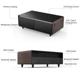 Brown Modern Smart Coffee Table with Built-in Fridge