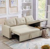 Pull Out Sectional Sofa with Storage Chaise