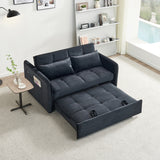 Twins Pull Out Sofa Bed Black Velvet