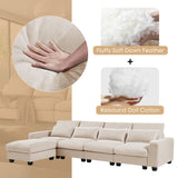 Modern Large L-Shape Feather Filled Sectional Sofa