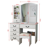 Fashion Vanity Desk with Mirror and Lights for Makeup