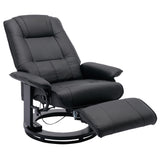 Faux Leather Manual Recliner Swivel Lounge Chair with Footrest