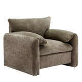 Modern Style Chenille Oversized Armchair