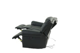 Black 1pc Reclining Loveseat Bonded Leather