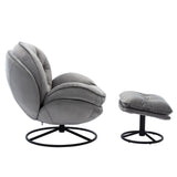 Accent chair  TV Chair  Living room Chair Grey with ottoman