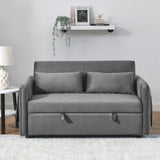 Modern Convertible Sofa Bed with 2 Detachable Arm Pockets