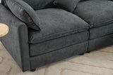 Modular Sectional Sofa,  3-Seater Sofa with Ottoman, Modern L-Shaped Sofa for Living Room Bedroom Apartment