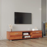 Walnut TV Stand Media Console Entertainment Center