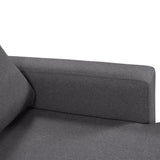 Gray Upholstered Sleeper Sectional Sofa with Storage Space