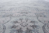 Calanthe Gray, Blush, Blue, Ivory Viscose Area Rug 8x10