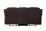 Brown Sofa (recline feature) with storage and cup holders