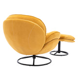 Accent chair  TV Chair  Living room Chair with Ottoman-Yellow