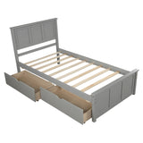 Twin Platform Storage Bed, 2 drawers with wheels